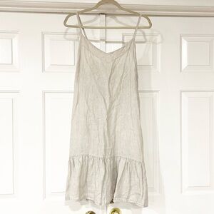 Bellambra | Linen Neutral Halter Tiered Dress